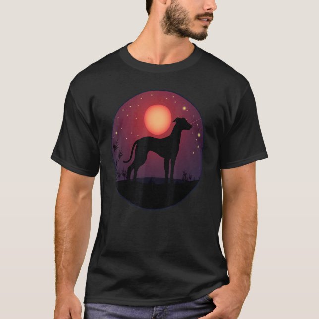 T-shirt Greyhound Windhound Retro 12 (Devant)