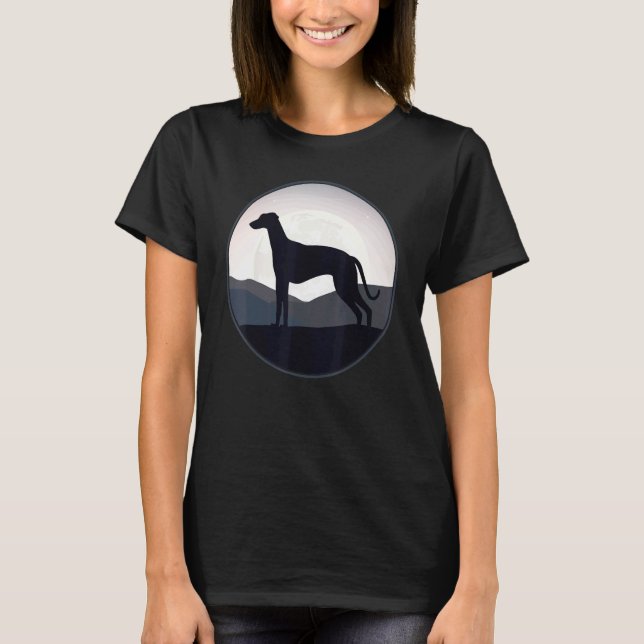 T-shirt Greyhound Windhound Retro 15 (Devant)