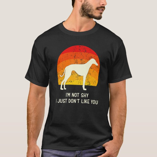 T-shirt Greyhound Windhound Retro 6 (Devant)