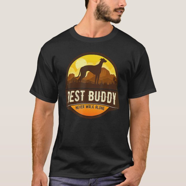 T-shirt Greyhound Windhound Retro 7 (Devant)