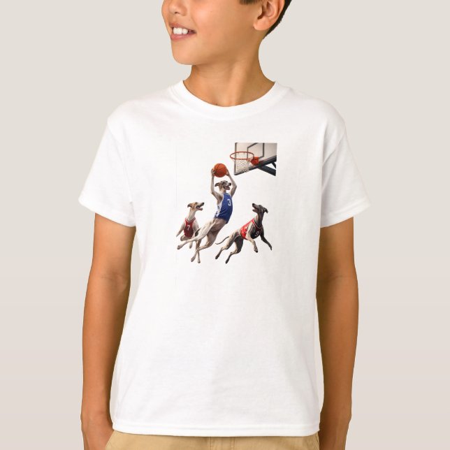 T-shirt Greyhounds playing basketball (Devant)