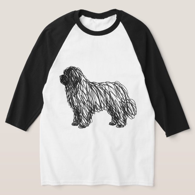 T-shirt Gribouillage Terre-Neuve (Poser)