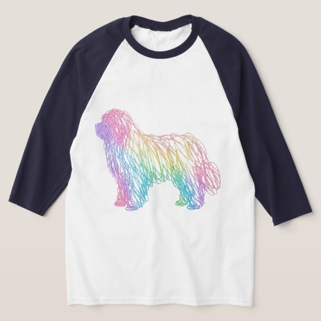 T-shirt Gribouillage Terre-Neuve (Poser)