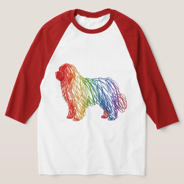 T-shirt Gribouillage Terre-Neuve (Poser)