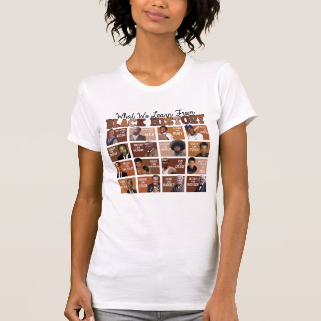 T-shirt Grid Tribute to Black Historical Figures  (Devant)