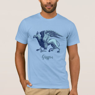 T-shirt Griffin bleu Indigo classique - Bête légendaire