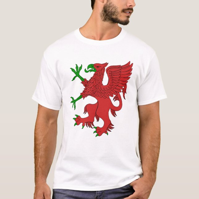 T-shirt Griffin en rouge et vert (Devant)