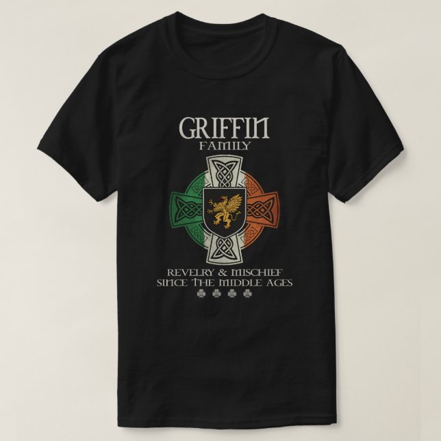 T-shirt Griffin Family Ireland Nom de famille Griffin (Design devant)