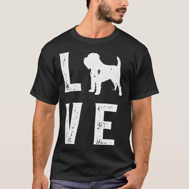T-shirt Griffon Belge Amour  1 (Devant)