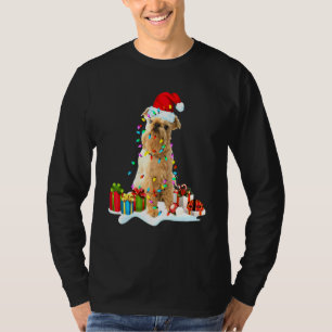 T-shirt Griffon bruxellois Père Noël arbre de Noël lumière