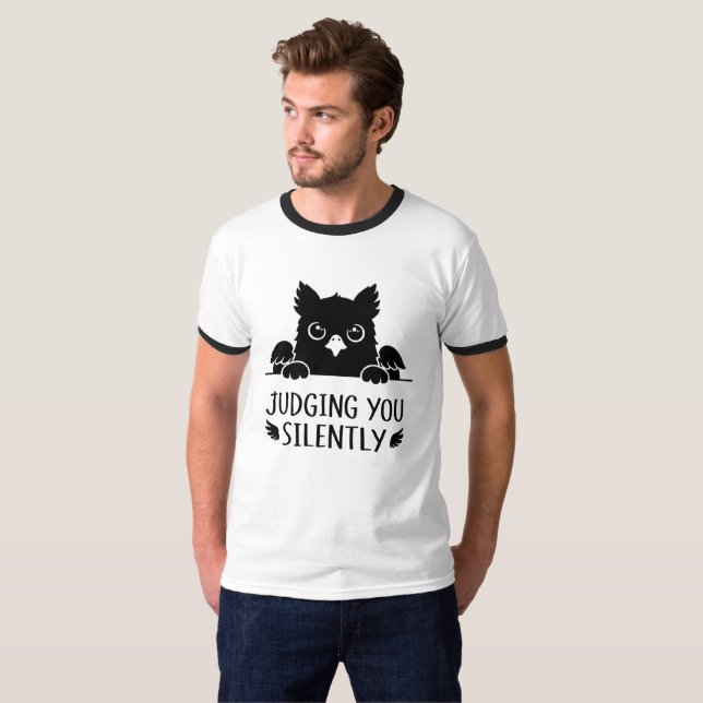 T-shirt Griffon Mignon - Te jugeant silencieusement Cadeau (Devant entier)