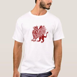 T-shirt Griffon rouge - conception médiévale