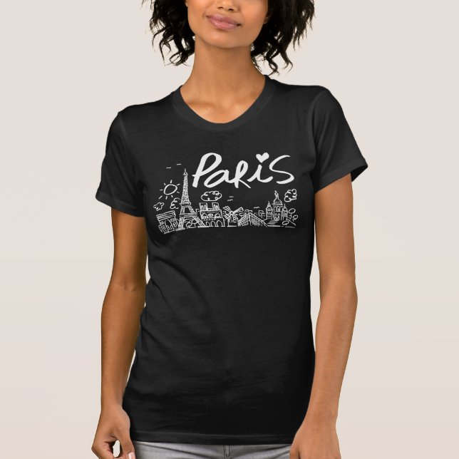 T-shirt Griffonnage de ville de Paris (Devant)