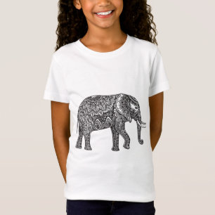 T-Shirt Griffonnage d'éléphant d'imaginaire