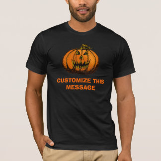 T-shirt Griffonnage heureux de citrouille de Halloween