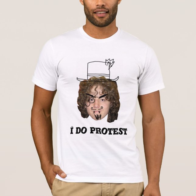 T-shirt Griffonnage-Protestation - customisée (Devant)