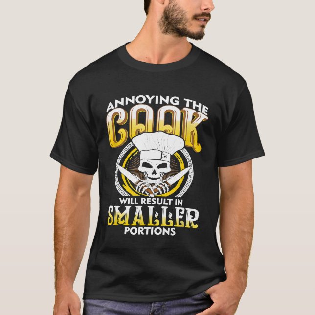 T-shirt Grill Master Chef Skeleton Baker Cuisine (Devant)