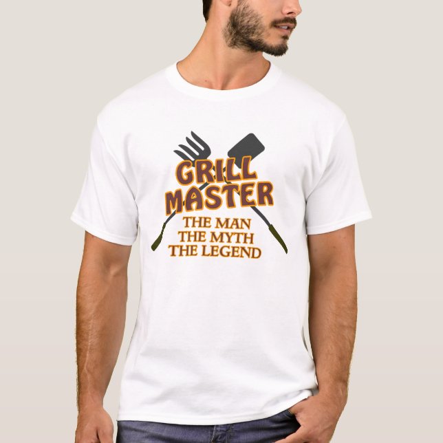 T-SHIRT GRILL MASTER - L'HOMME LE MYTHE LA LÉGENDE (Devant)
