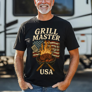 T-shirt Grill Master vintage BBQ USA