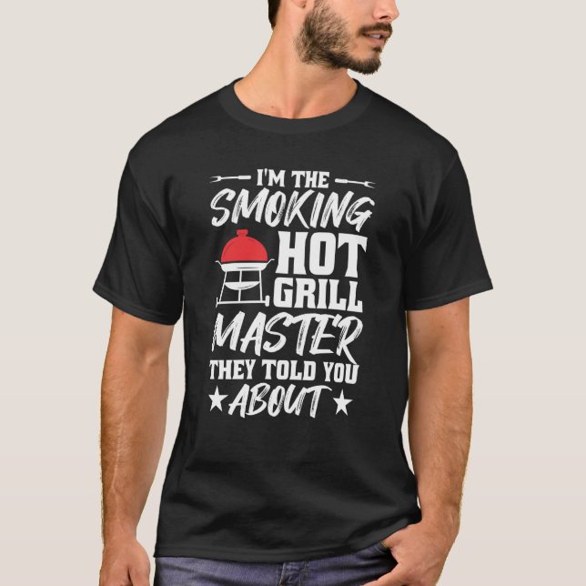 T-shirt Grill Smoking Master Grilling Barbecue (Devant)