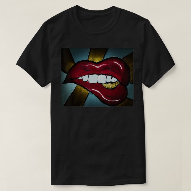 T-shirt Grillades en or (Design devant)