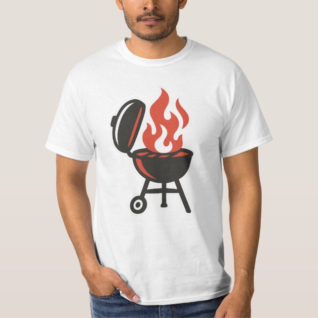T-shirt Grillades flamboyantes BBQ Master Design (Devant)