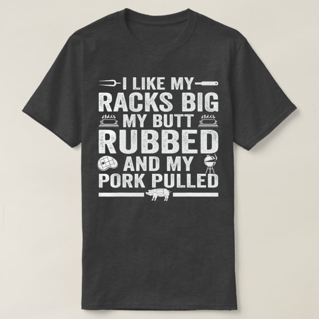 T-shirt Grillades Mignonnes Pour Hommes Femmes Porc Fumer  (Design devant)