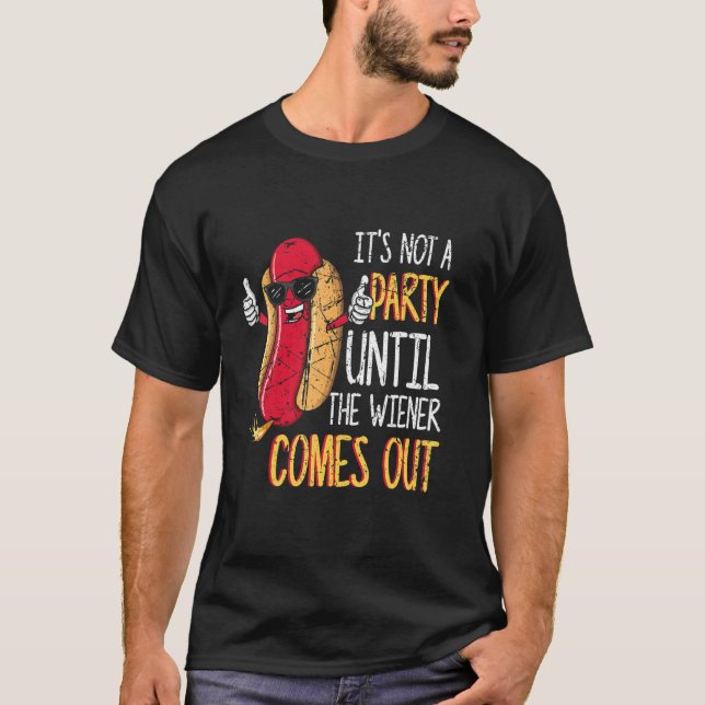 T-shirt Grillage Vintage Hot Dog (Devant)