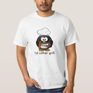T-shirt Grillant le cuisinier de pingouin je grillerais
