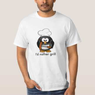 T-shirt Grillant le cuisinier de pingouin je grillerais