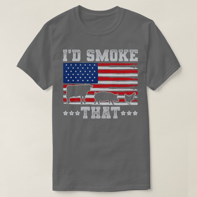 T-shirt Grille barbecue du drapeau américain (Design devant)