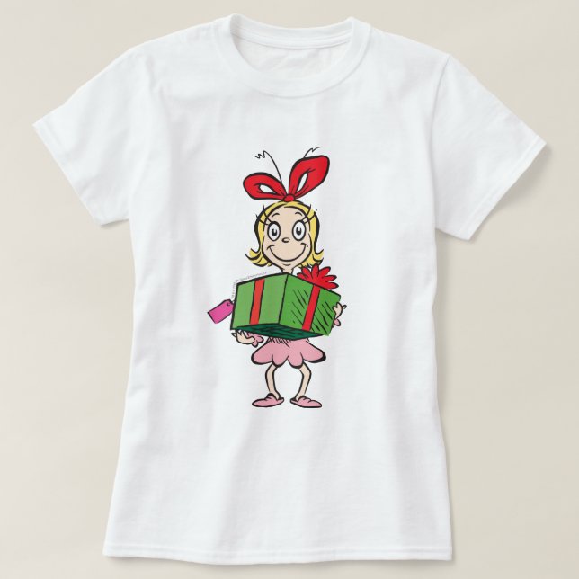 T-shirt Grille | Cindy-Lou Qui - Tenant Présent (Design devant)