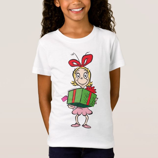 T-Shirt Grille | Cindy-Lou Qui - Tenant Présent (Devant)