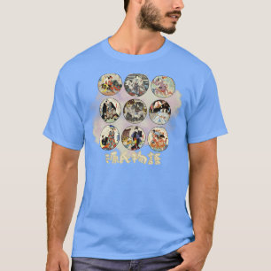 T-shirt Grille circulaire Genji Monogatari UkiyoE