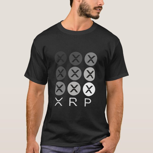 T-shirt Grille de chiffrement du logo XRP (Devant)