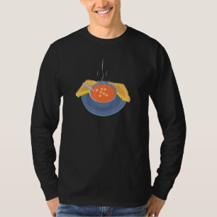 T-shirt Grillé Fromage Soupe de tomate Crackers Confort G