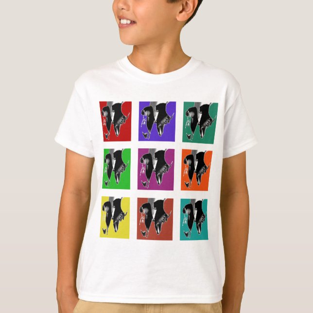 T-shirt Grille Muli-Colorée de robinet (Devant)