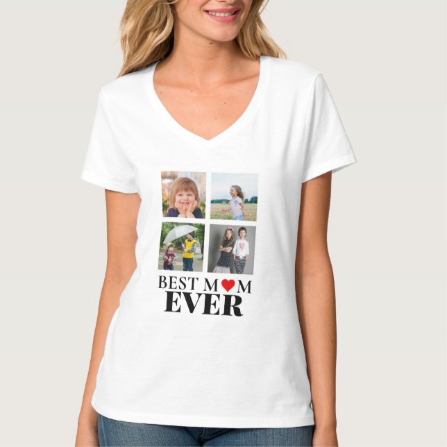 T-shirt Grille photo personnalisable Conception simple (Devant)