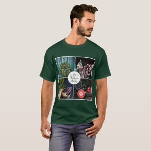 T-shirt Grille photo personnalisée de Noël Instagram Hyg