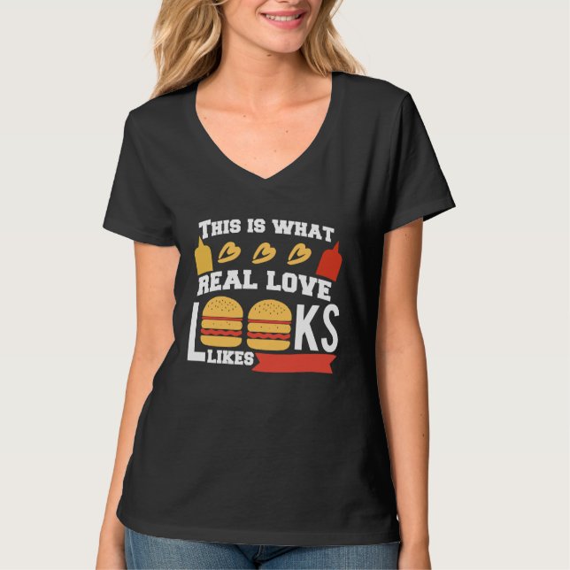 T-shirt Grilled Cheese Burger  Real Burger Love  Fast Food (Devant)
