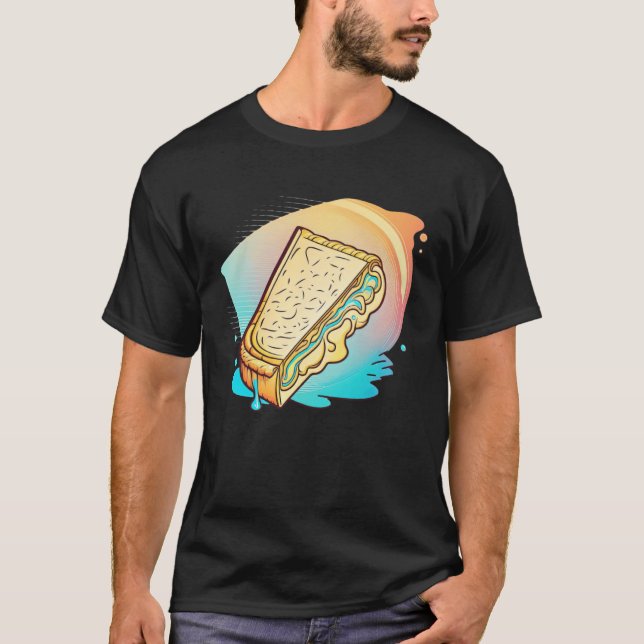 T-shirt Grilled Cheese Vaporwave 90s and 80s Aesthetic (Devant)