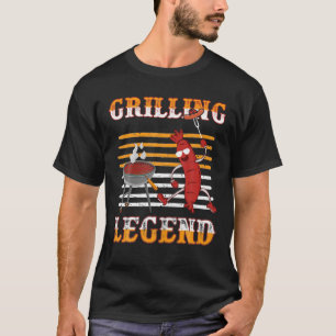 T-shirt Griller Fumée Viande Fumer BBQ Grill Lover Pit Ma