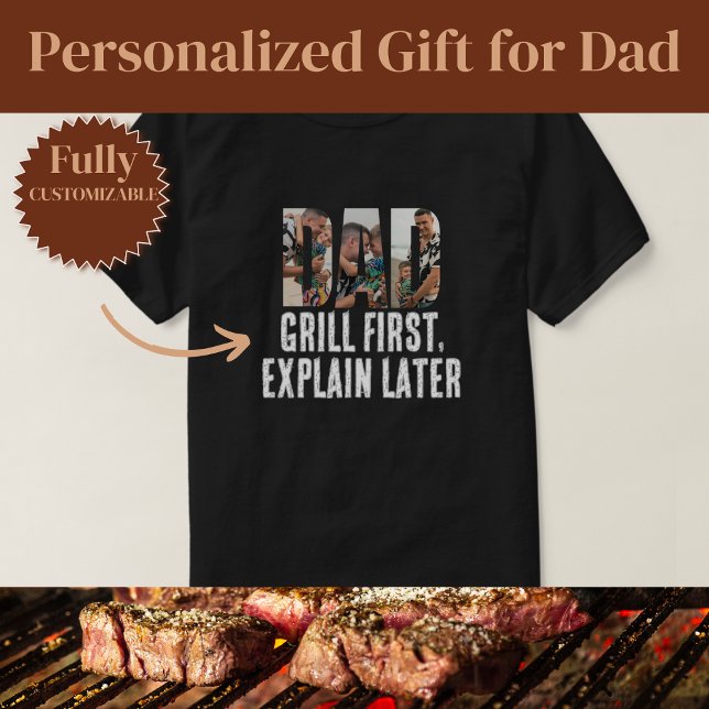 T-shirt Grillez d'abord papa drôle (Grill First Dad Funny T-Shirt)