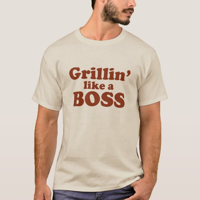 T-shirt Grillin' like Boss (Devant)