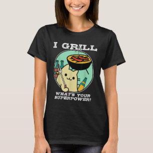 T-shirt Grilling de chats Superpuissance Camping Bbq Funny