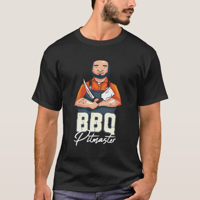 T-shirt Grillmaster Bbq Meat Bacon Ribs Design (Devant)