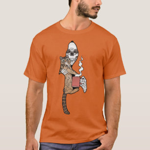 T-shirt Grim Reaper Chat ami Café
