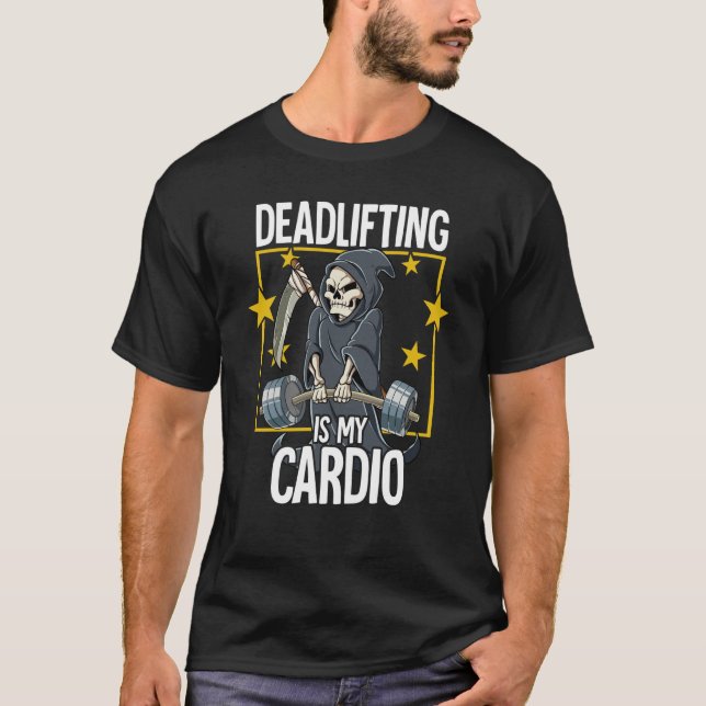 T-shirt Grim Reaper Gym Weight Training Deadlift (Devant)
