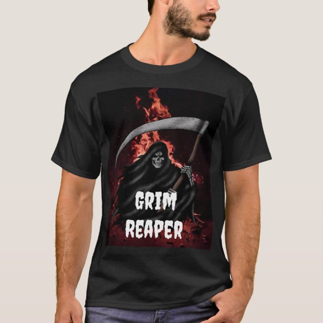 T-shirt Grim Reaper Inferno Inferno Halloween Degien T-shi (Devant)
