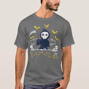 T-shirt Grim Reaper Skeleton Fictophilia 